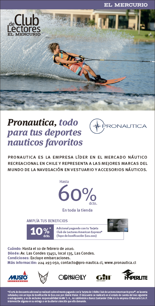 Venta especial Pronautica | Club de Lectores El Mercurio - Mall Sport